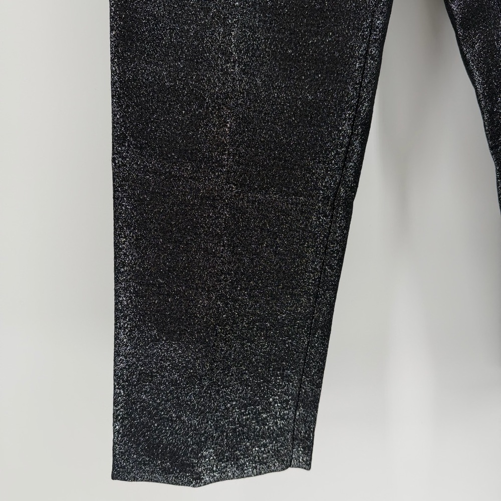 LOFT Riviera Shimmering Gray Silver Metallic Pants Womens Size 4 - Picture 3 of 10